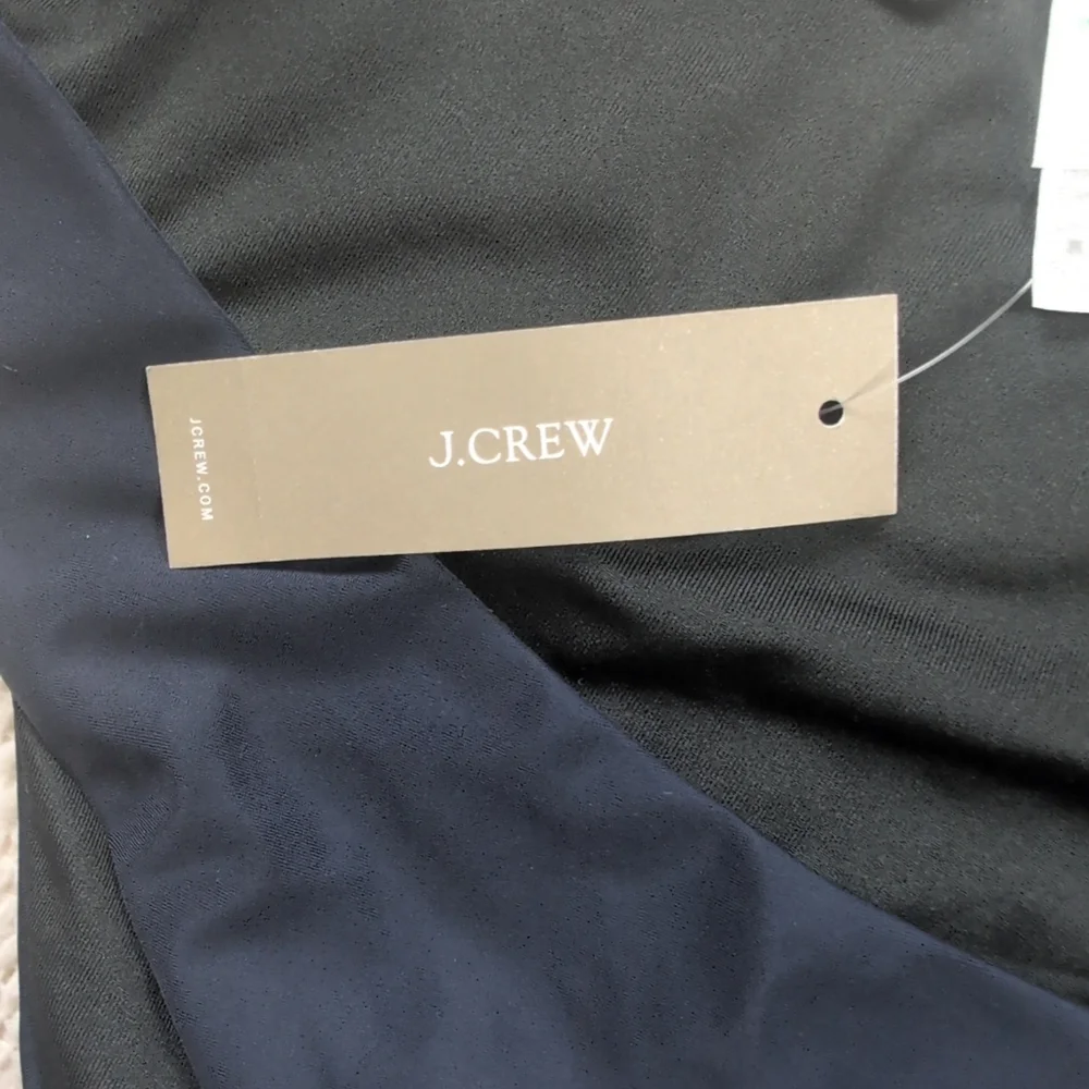 j. Crew Bikini Bottom Women's L Navy Curved Waist Cheeky Swim NWT‎